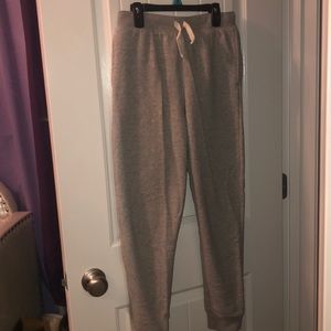 Grey jogger sweatpants